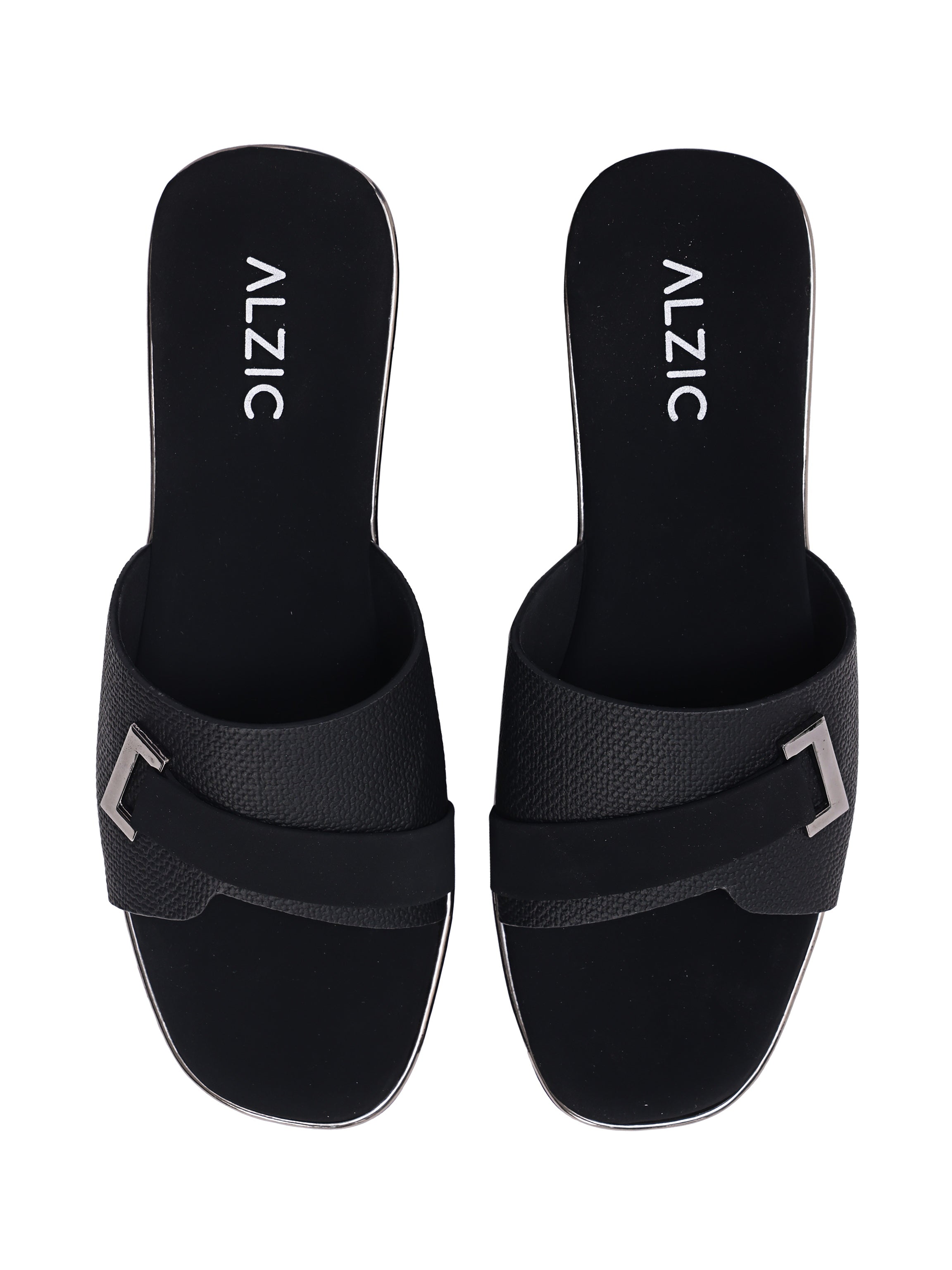 Classic Black Comfort Platform Sandals