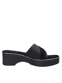 Classic Black Comfort Platform Sandals