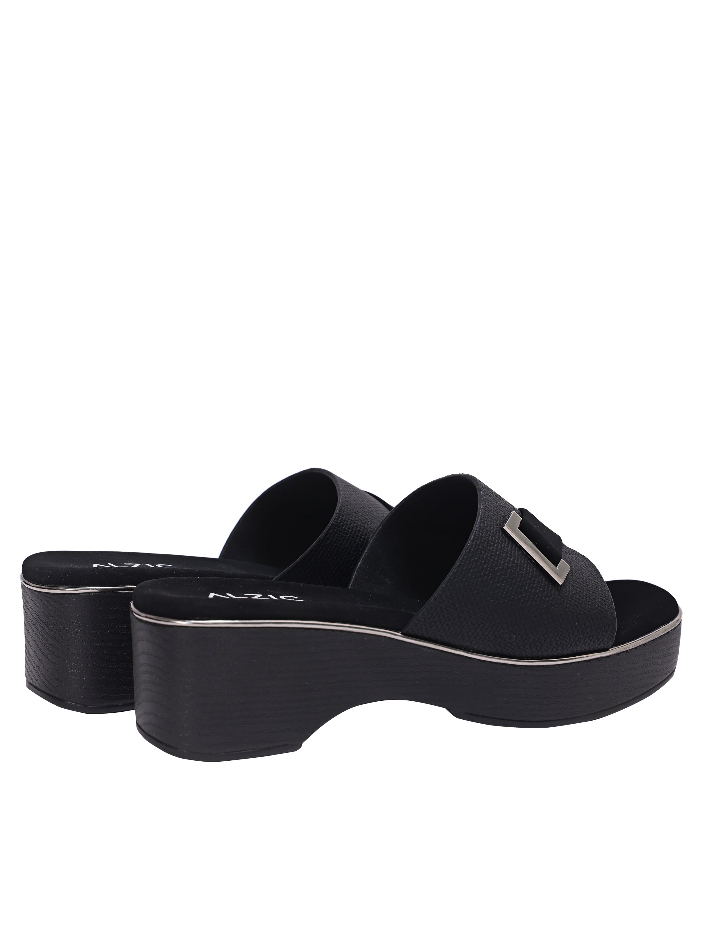 Classic Black Comfort Platform Sandals