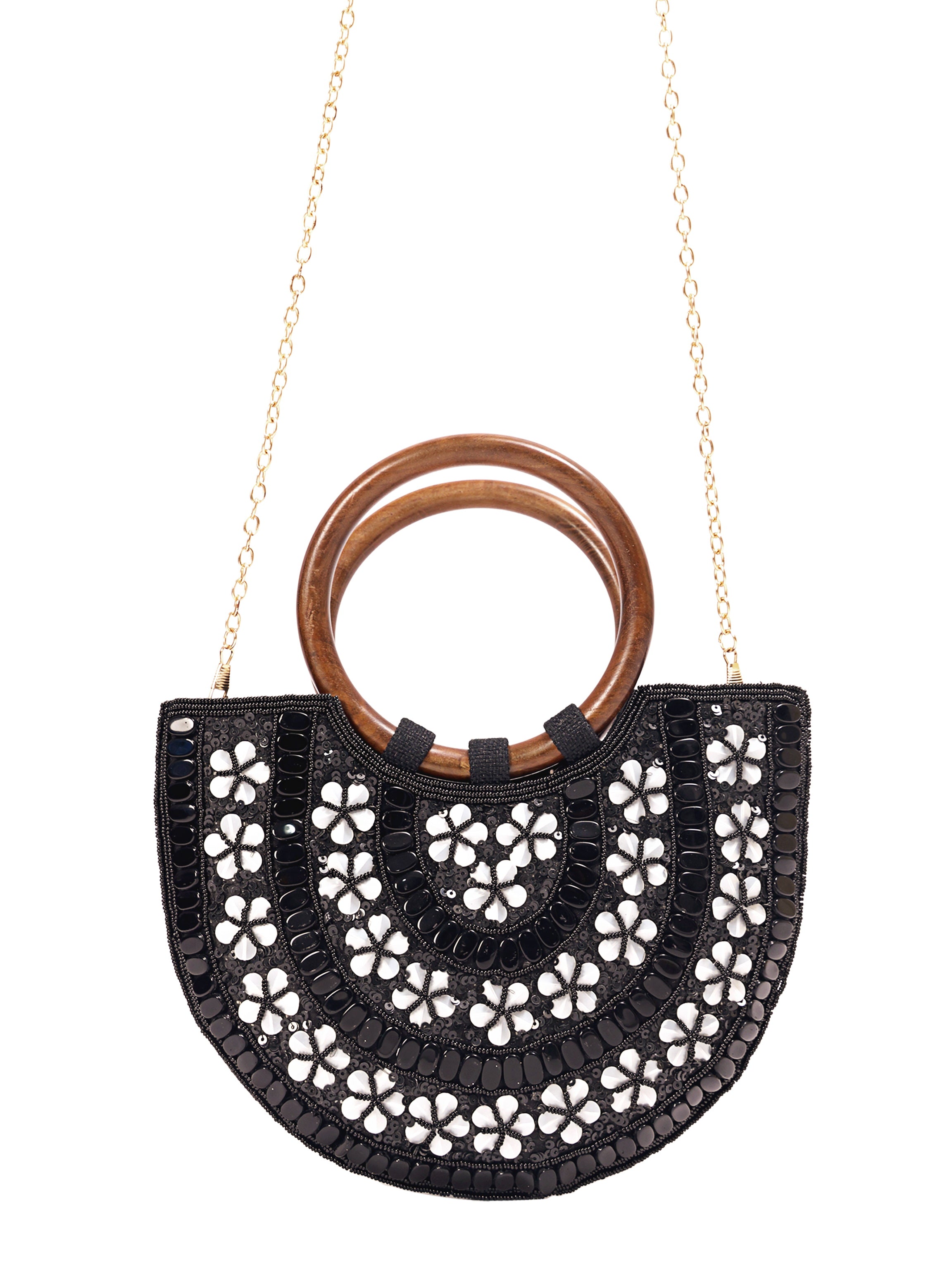 Noor Crescent Handcrafted Handle Bag