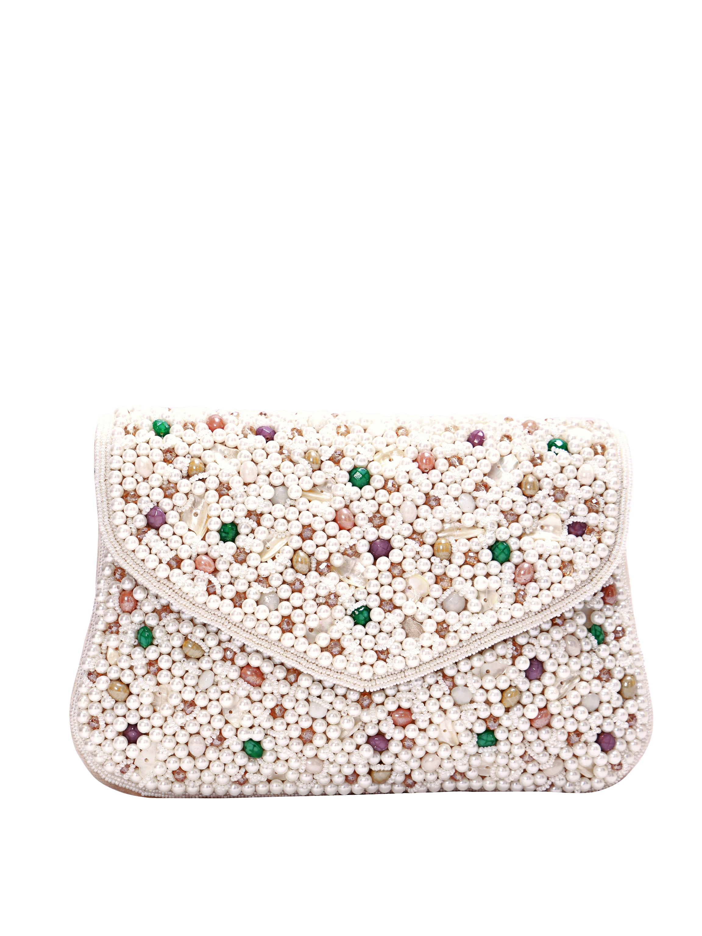 Celeste Pearl Handcrafted Clutch