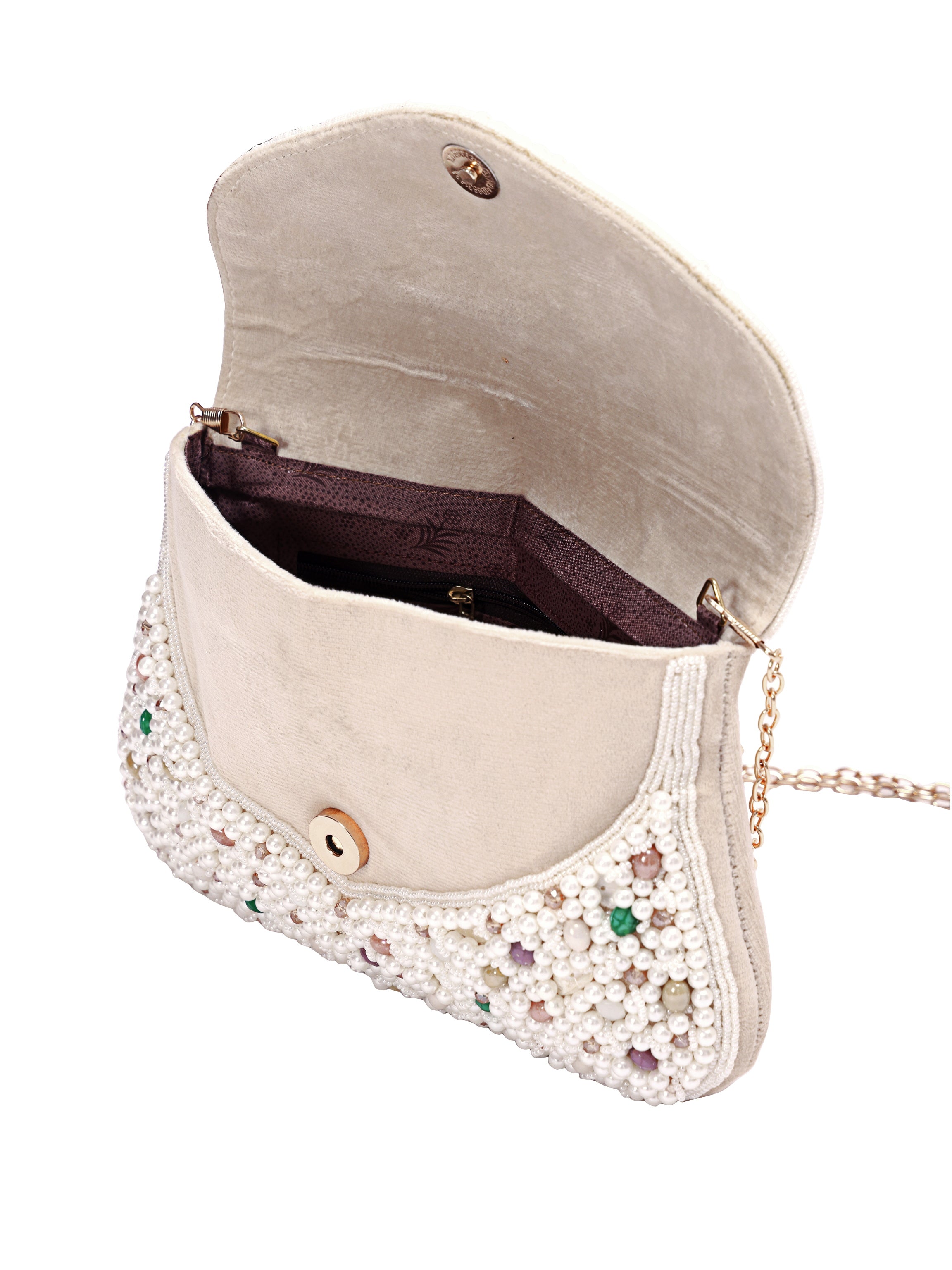 Celeste Pearl Handcrafted Clutch