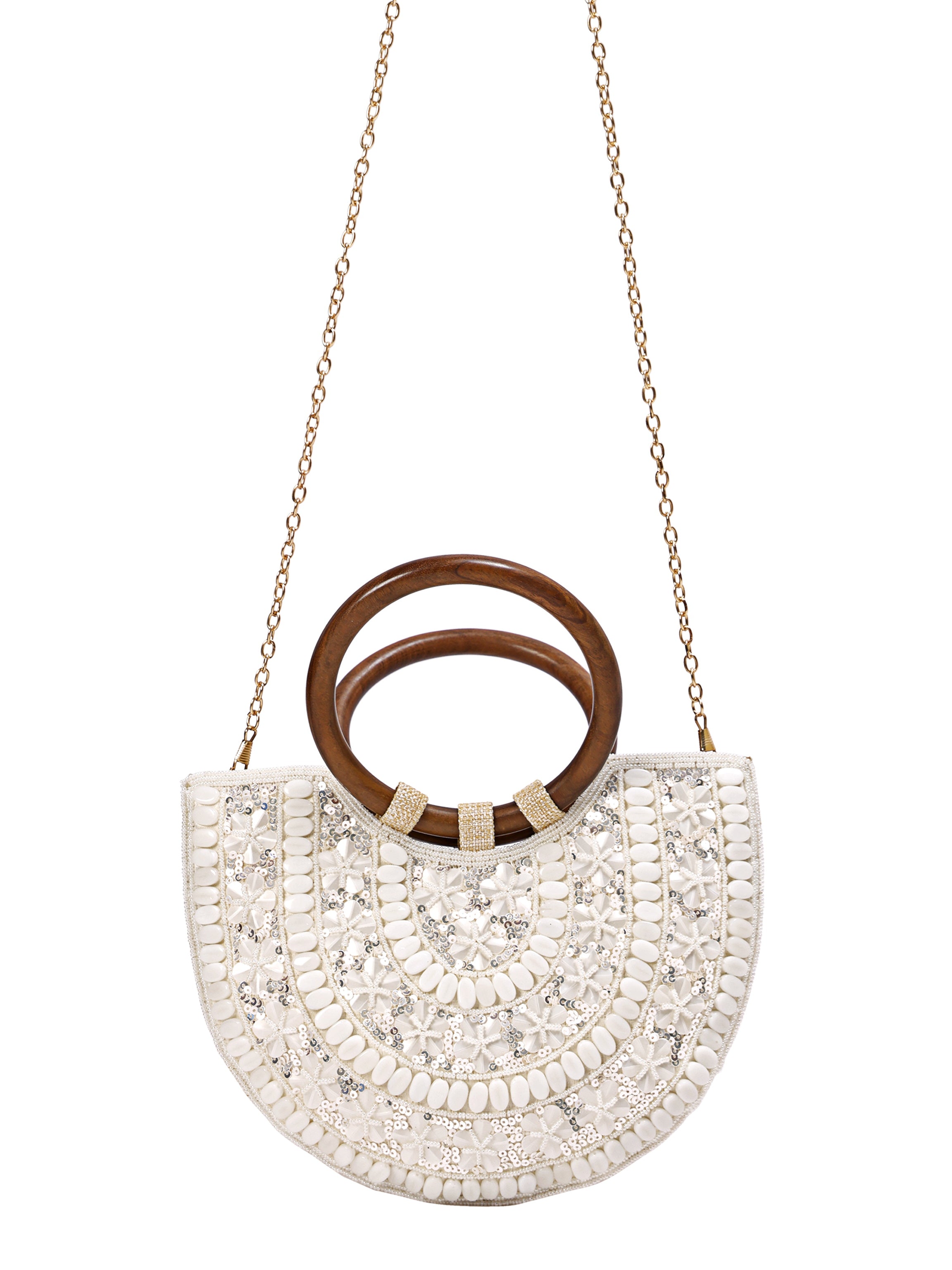 Noor Crescent Handcrafted Handle Bag