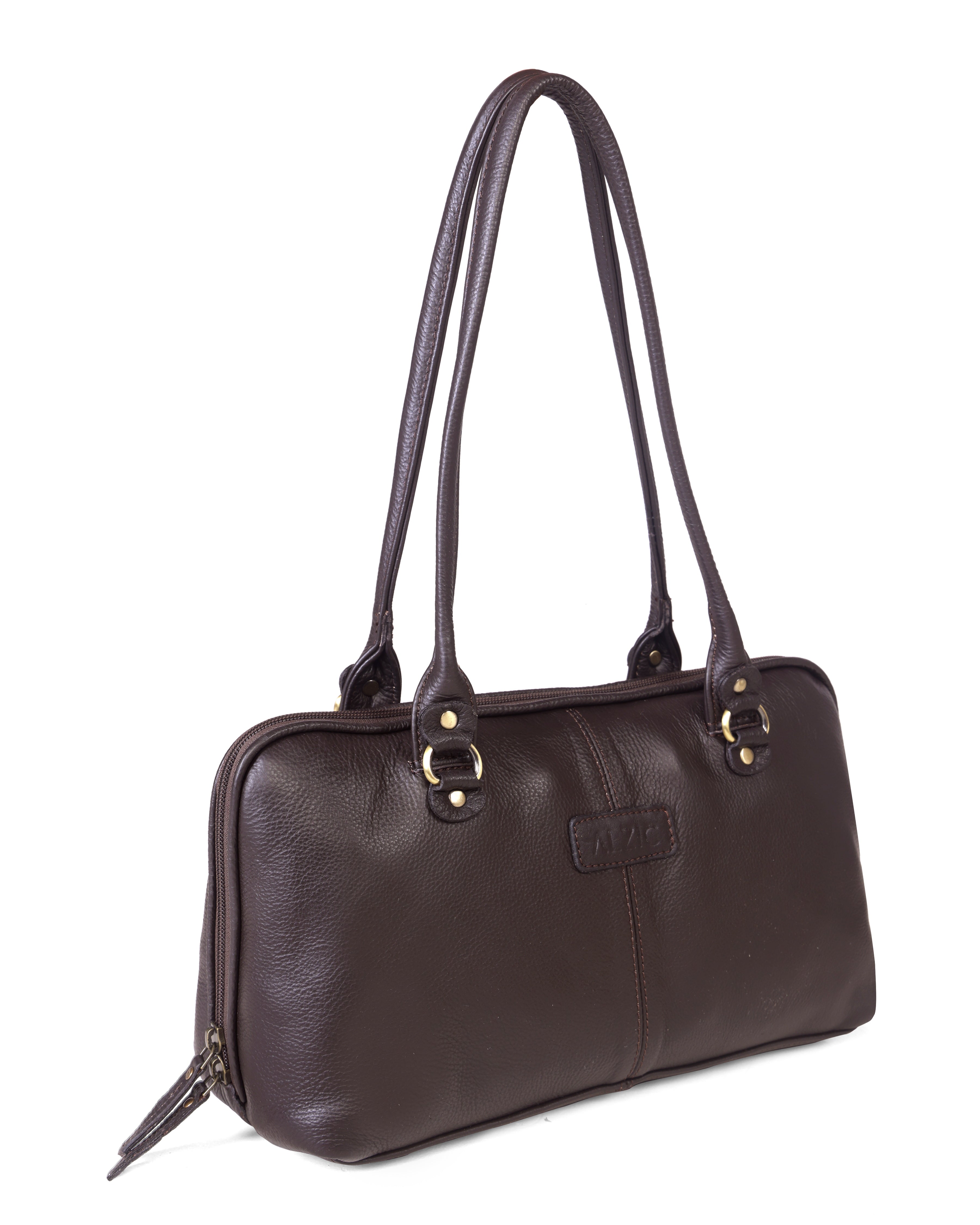 Classic Leather Shoulder Bag with Dual Straps