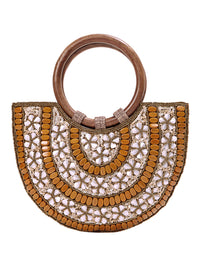 Noor Crescent Handcrafted Handle Bag