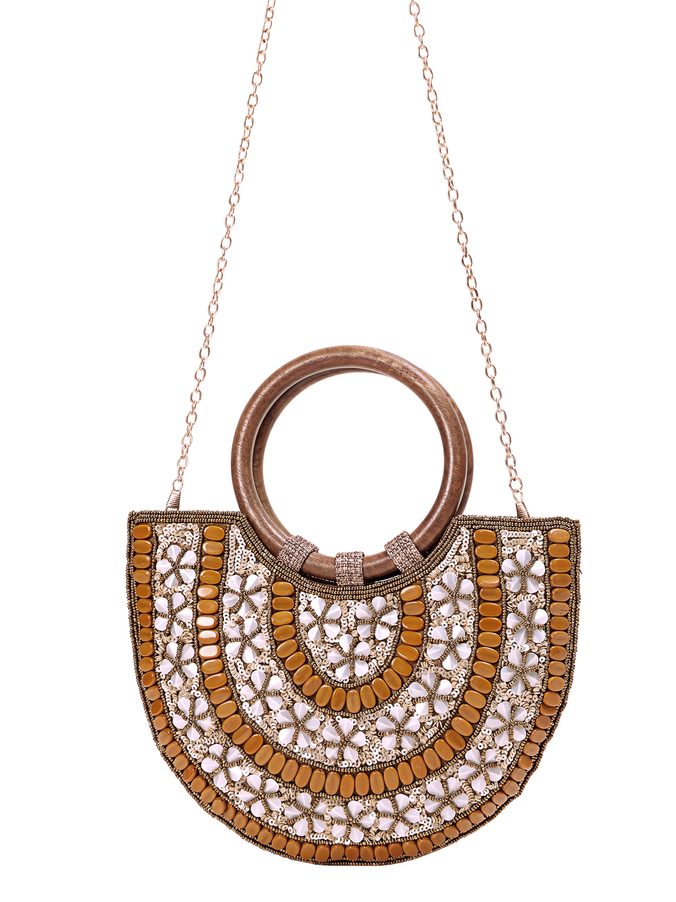 Noor Crescent Handcrafted Handle Bag