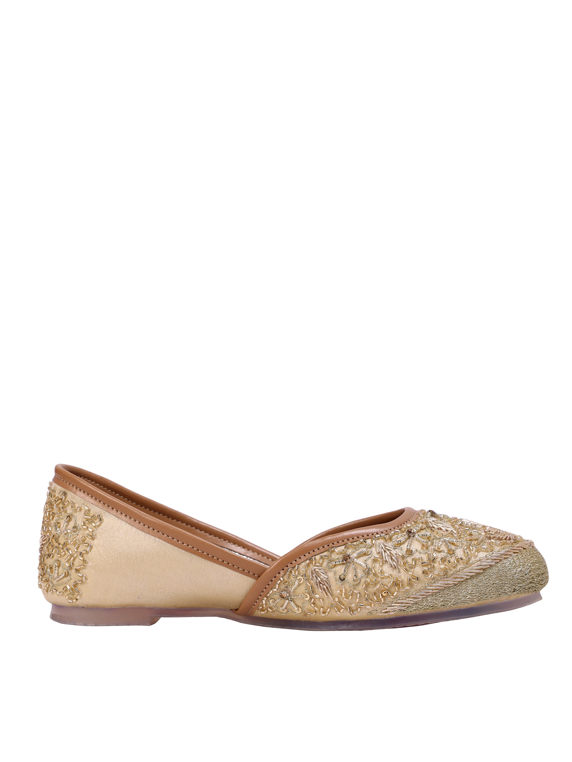 Royal Gold Hand-Embroidered Juttis – Festive Edition