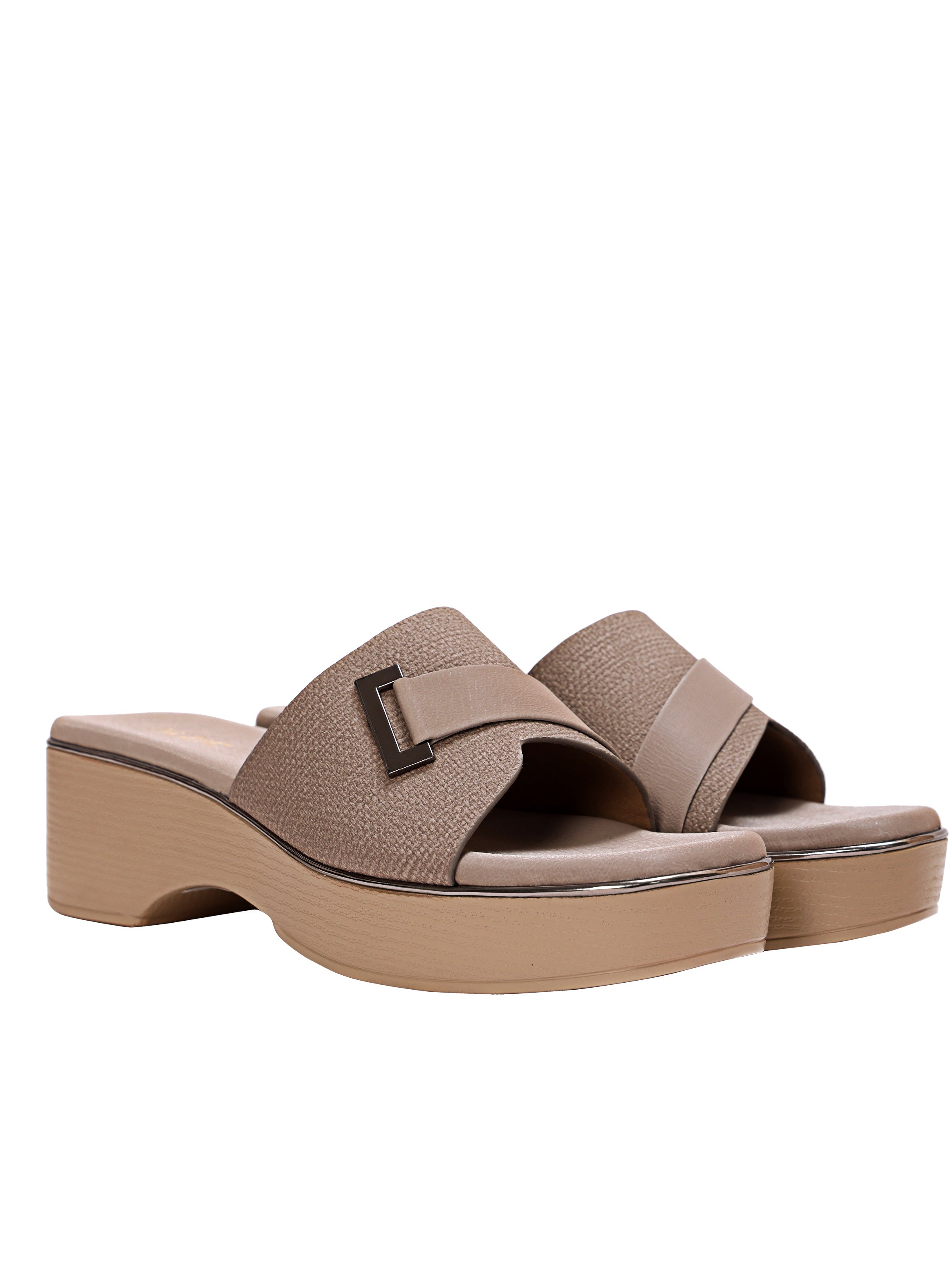 Classic Beige Comfort Platform Sandals