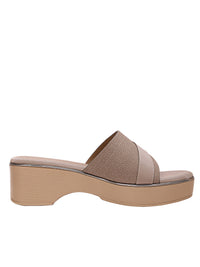 Classic Beige Comfort Platform Sandals