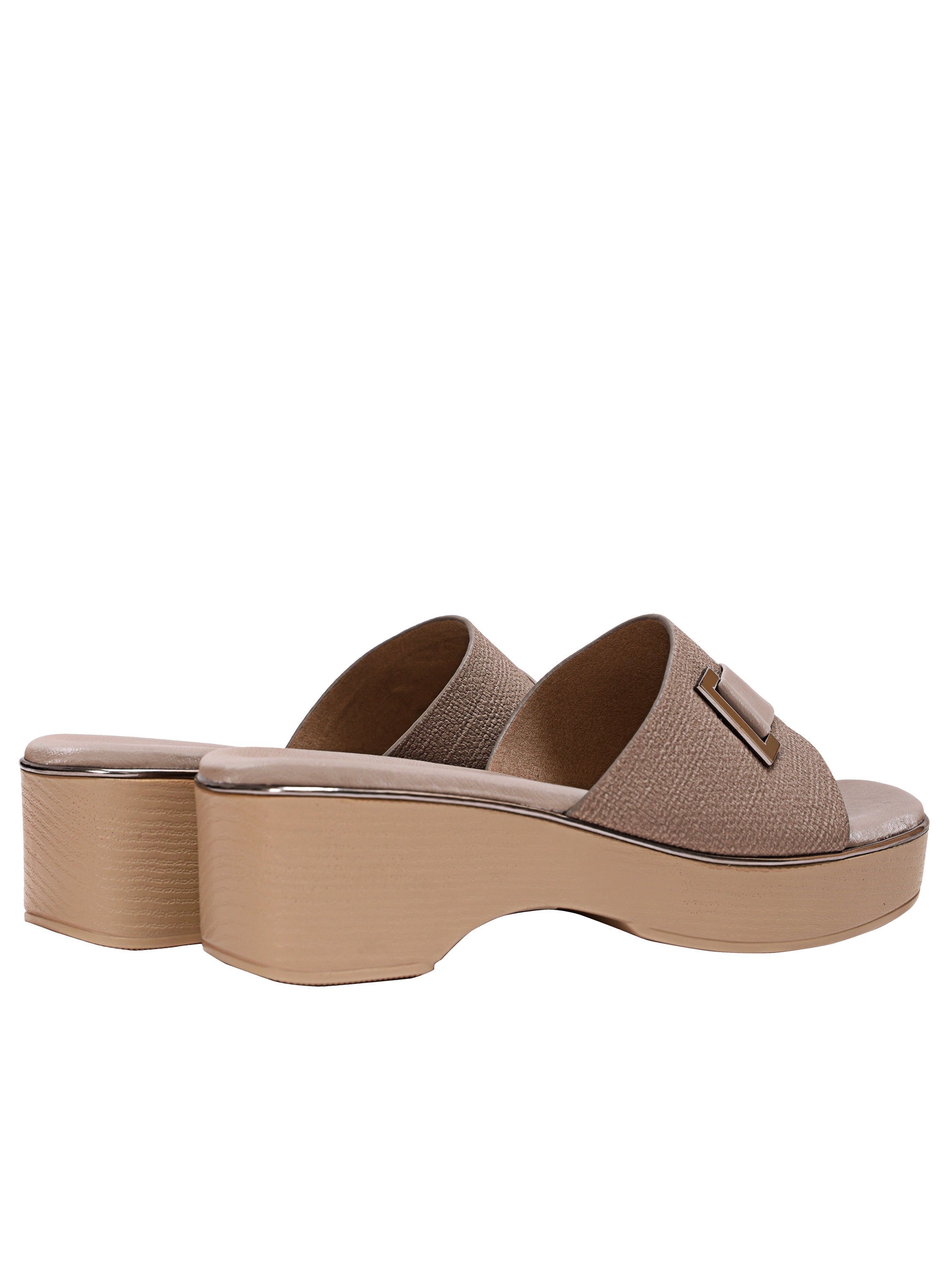 Classic Beige Comfort Platform Sandals