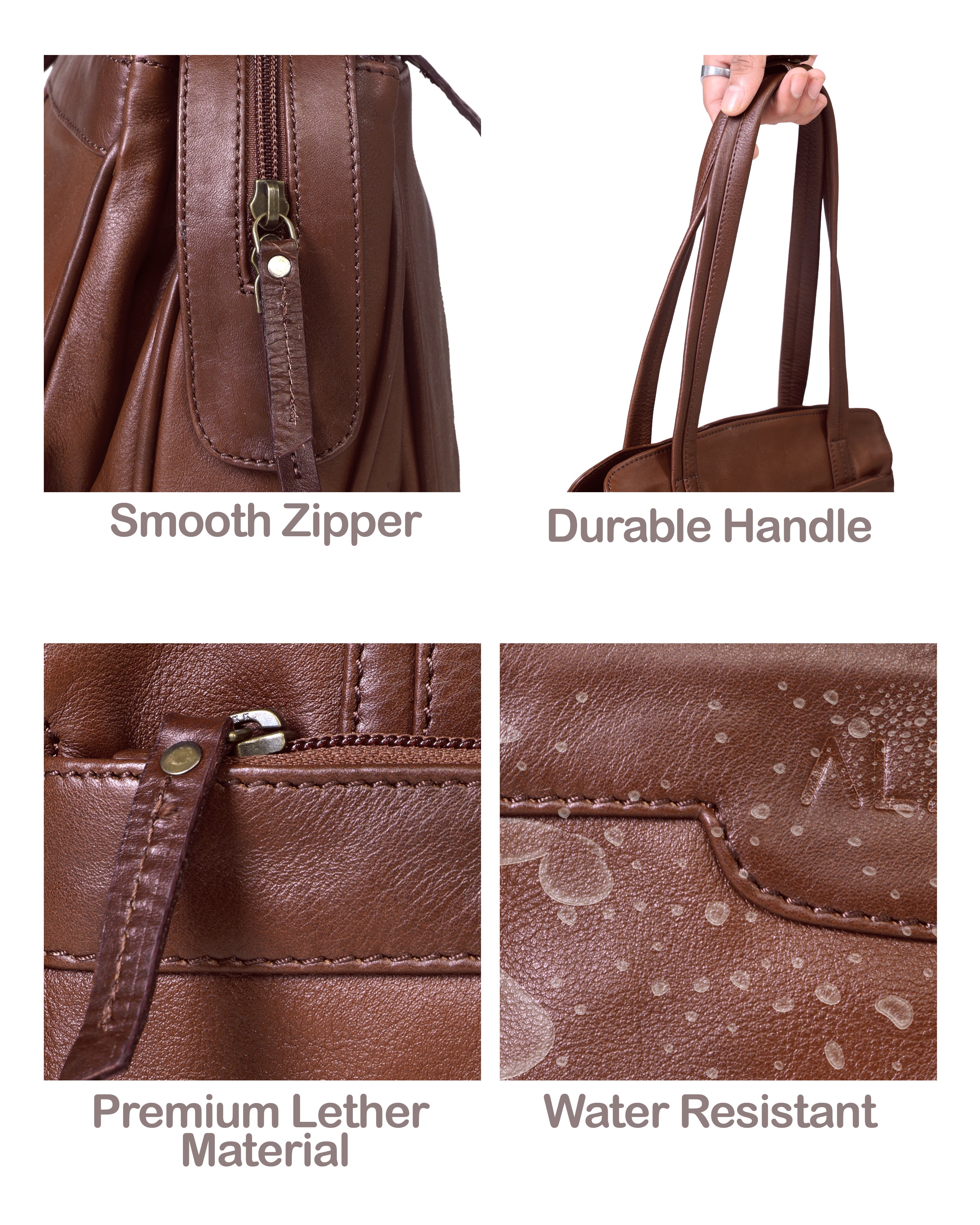 Premium Leather Tote Bag - Elegant and Functional Design