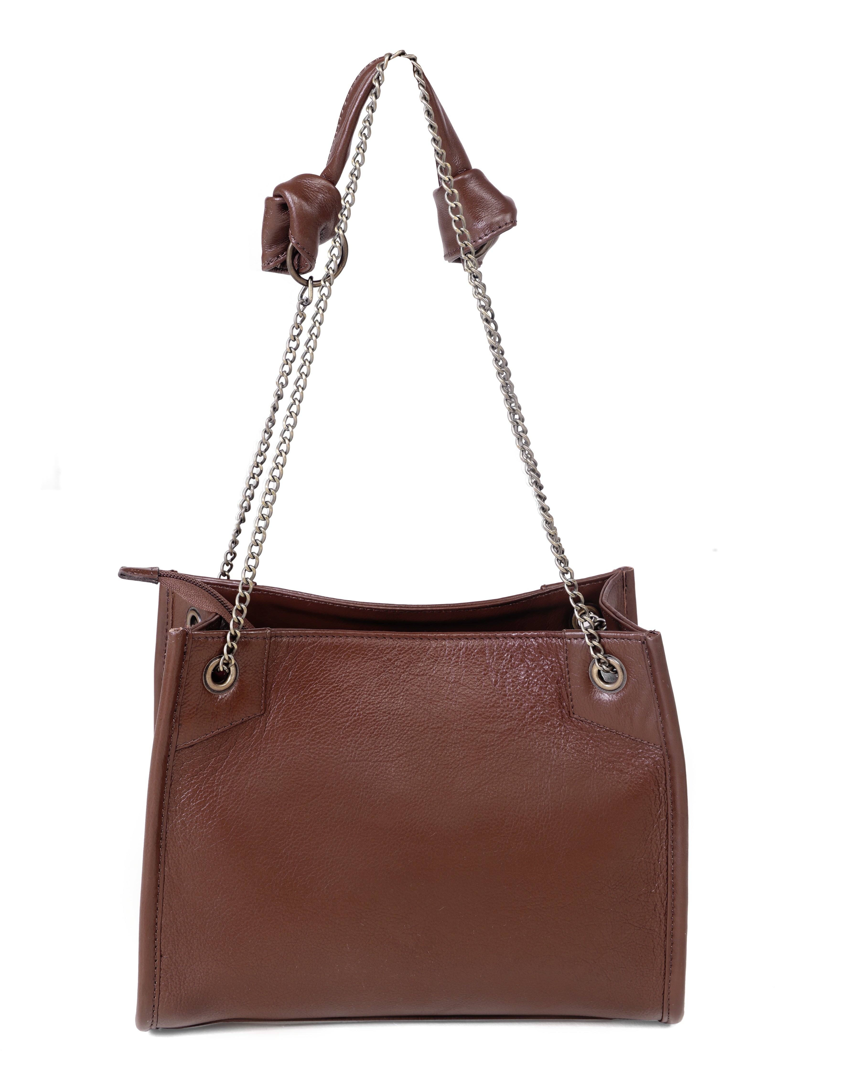 Stylish Leather Handbag with Chain Strap
