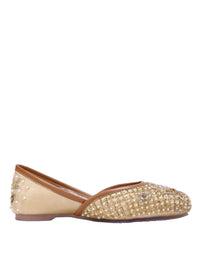 Golden Paisley Hand-Embroidered Juttis