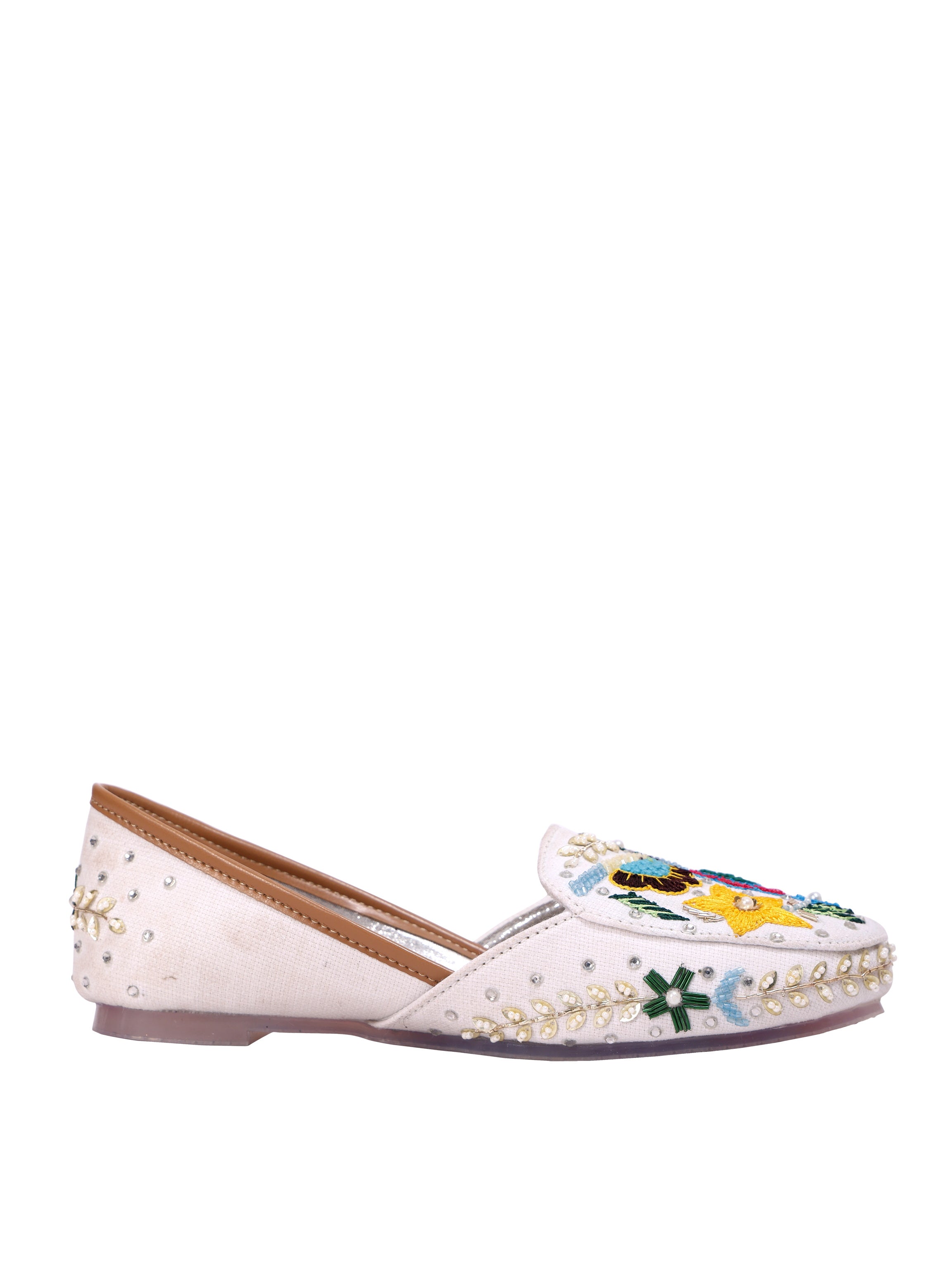 Zehra Off-White Bloom Juttis