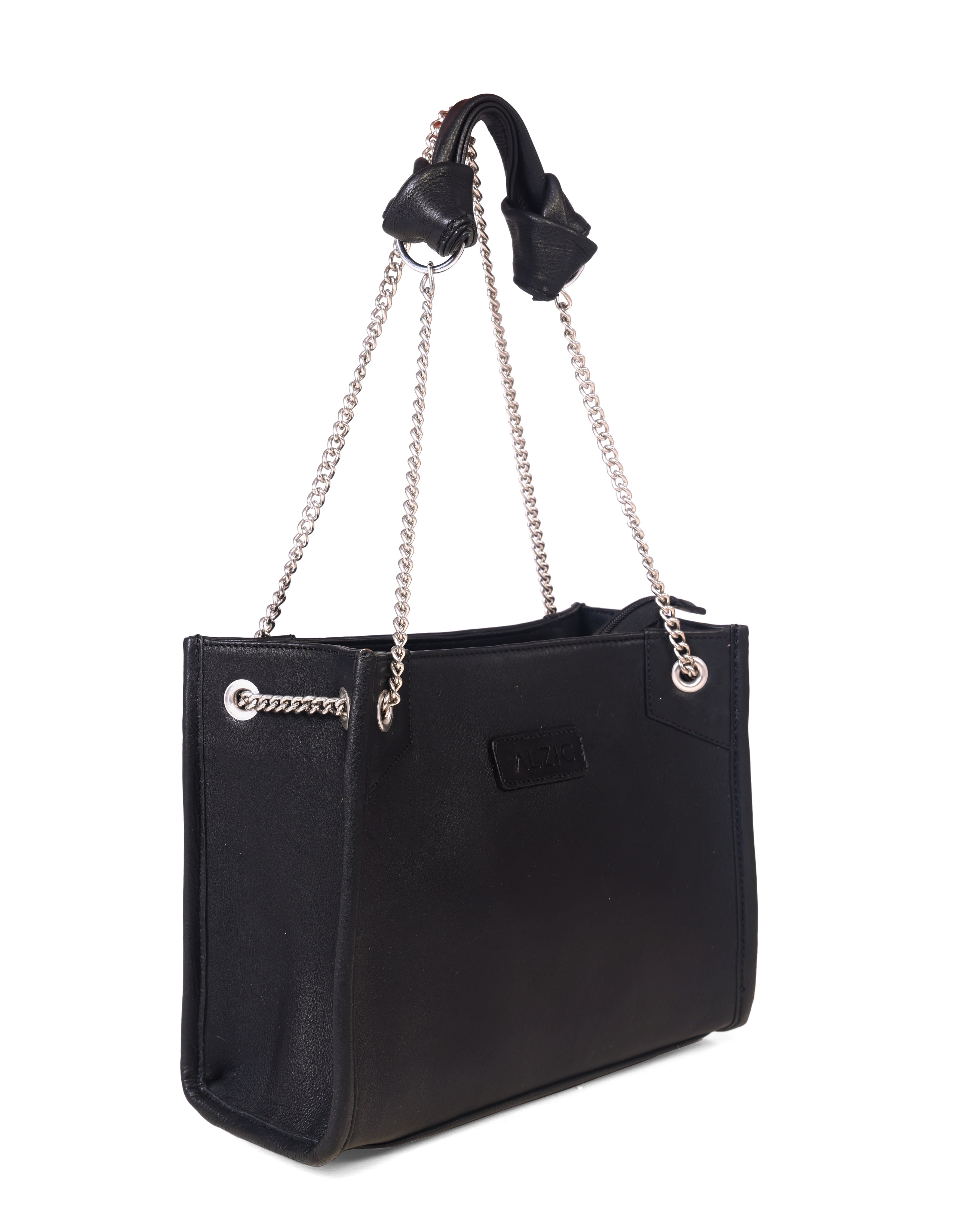 Stylish Leather Handbag with Chain Strap