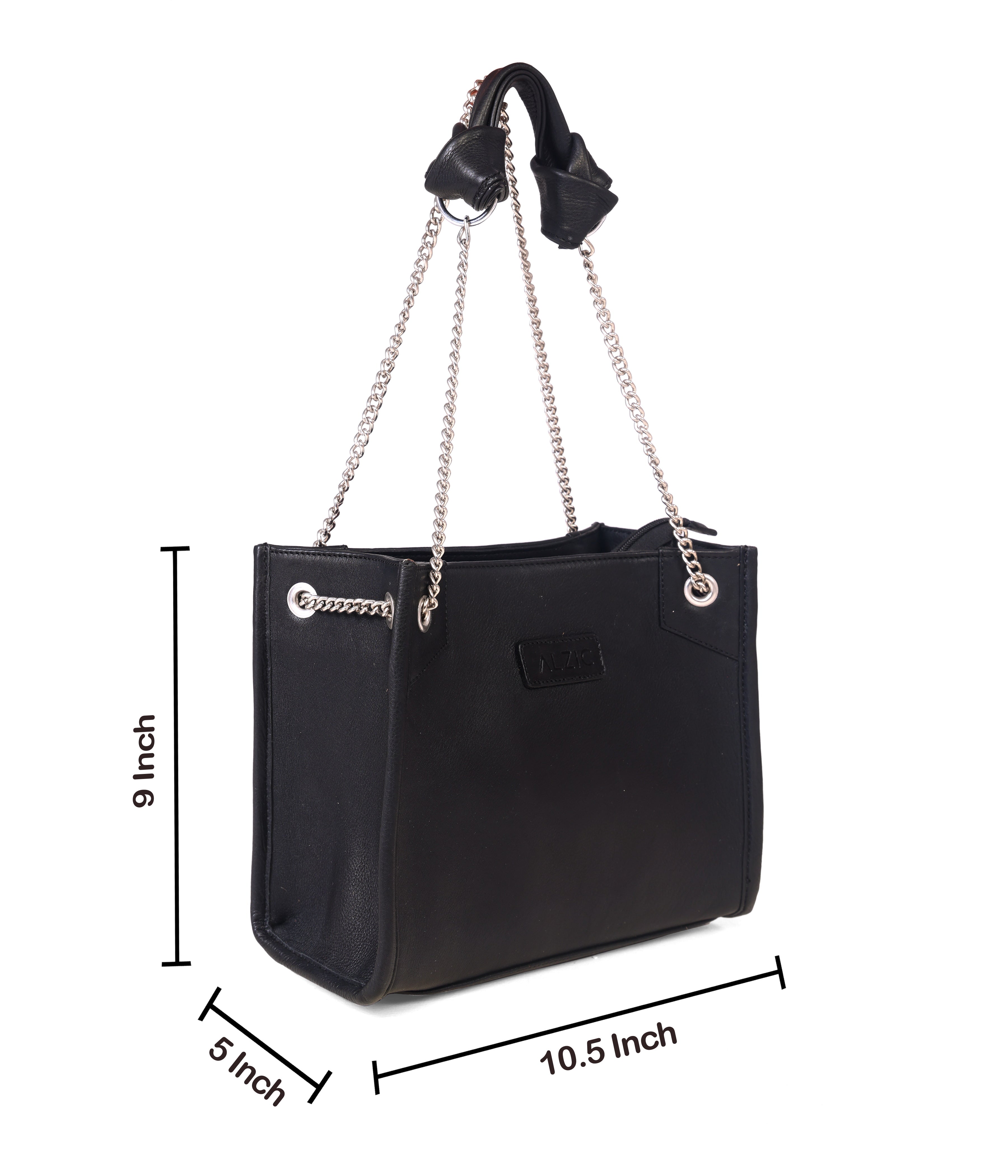 Stylish Leather Handbag with Chain Strap