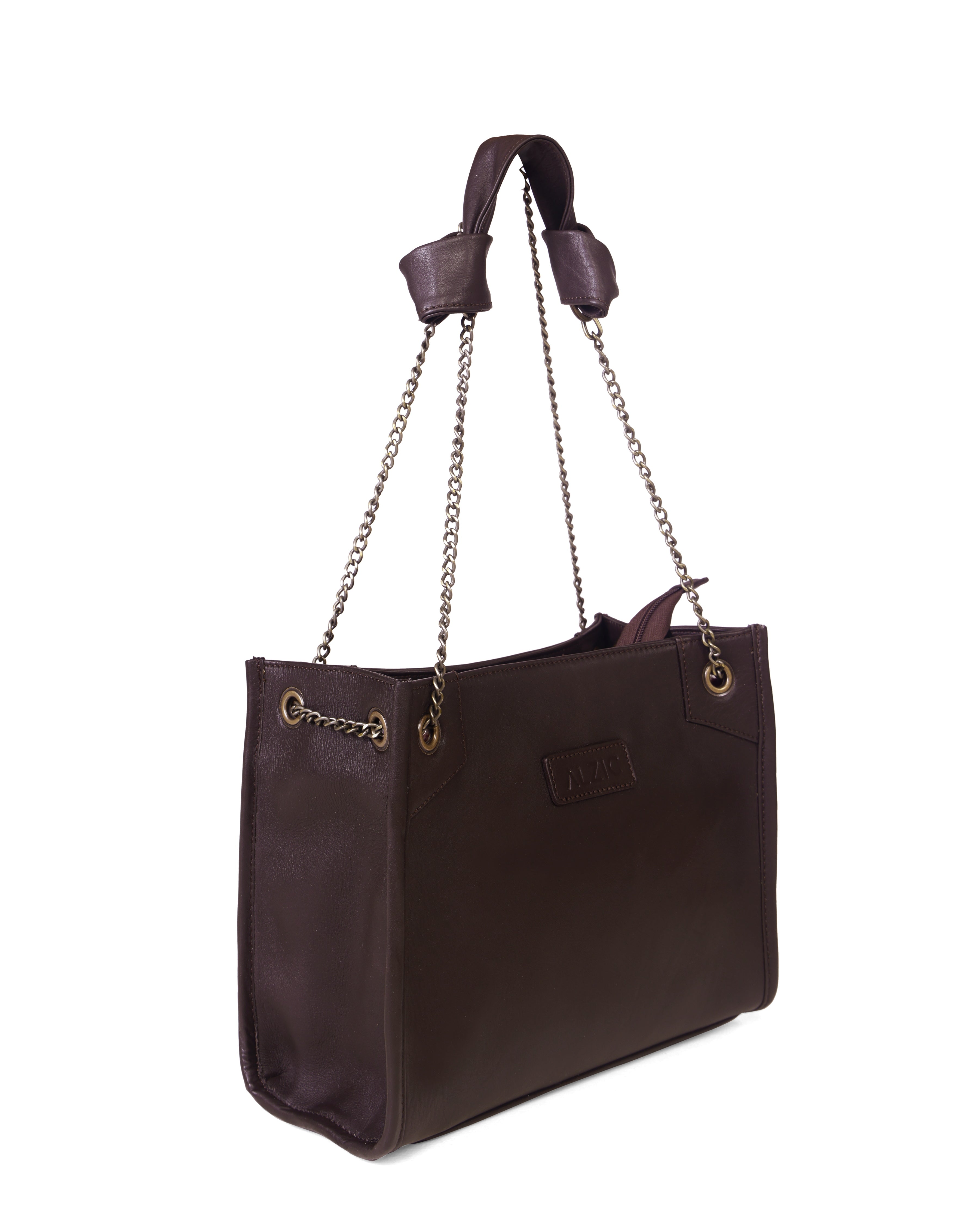Stylish Leather Handbag with Chain Strap