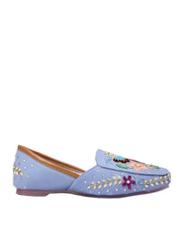Noor Sky Blue Handcrafted Juttis