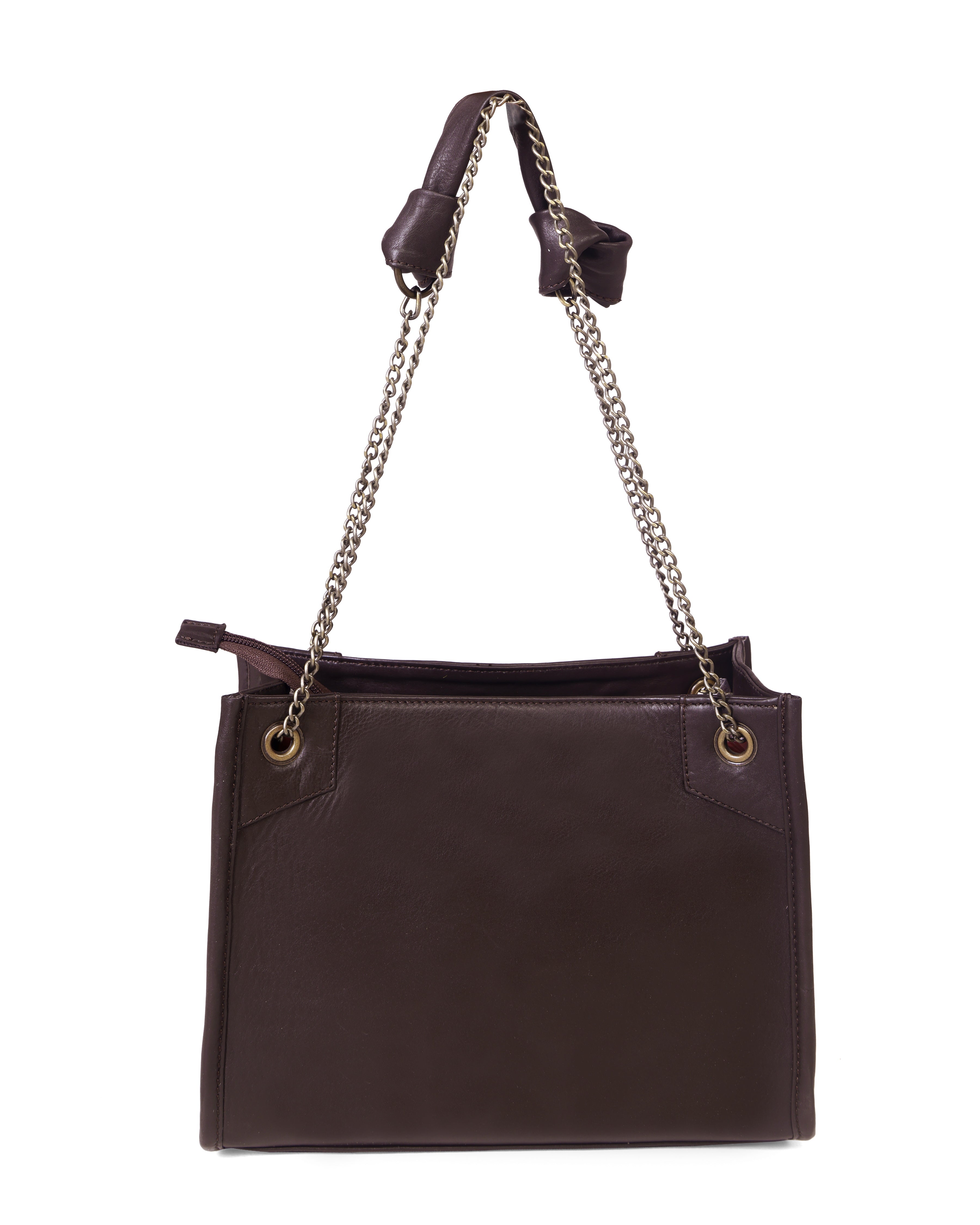 Stylish Leather Handbag with Chain Strap