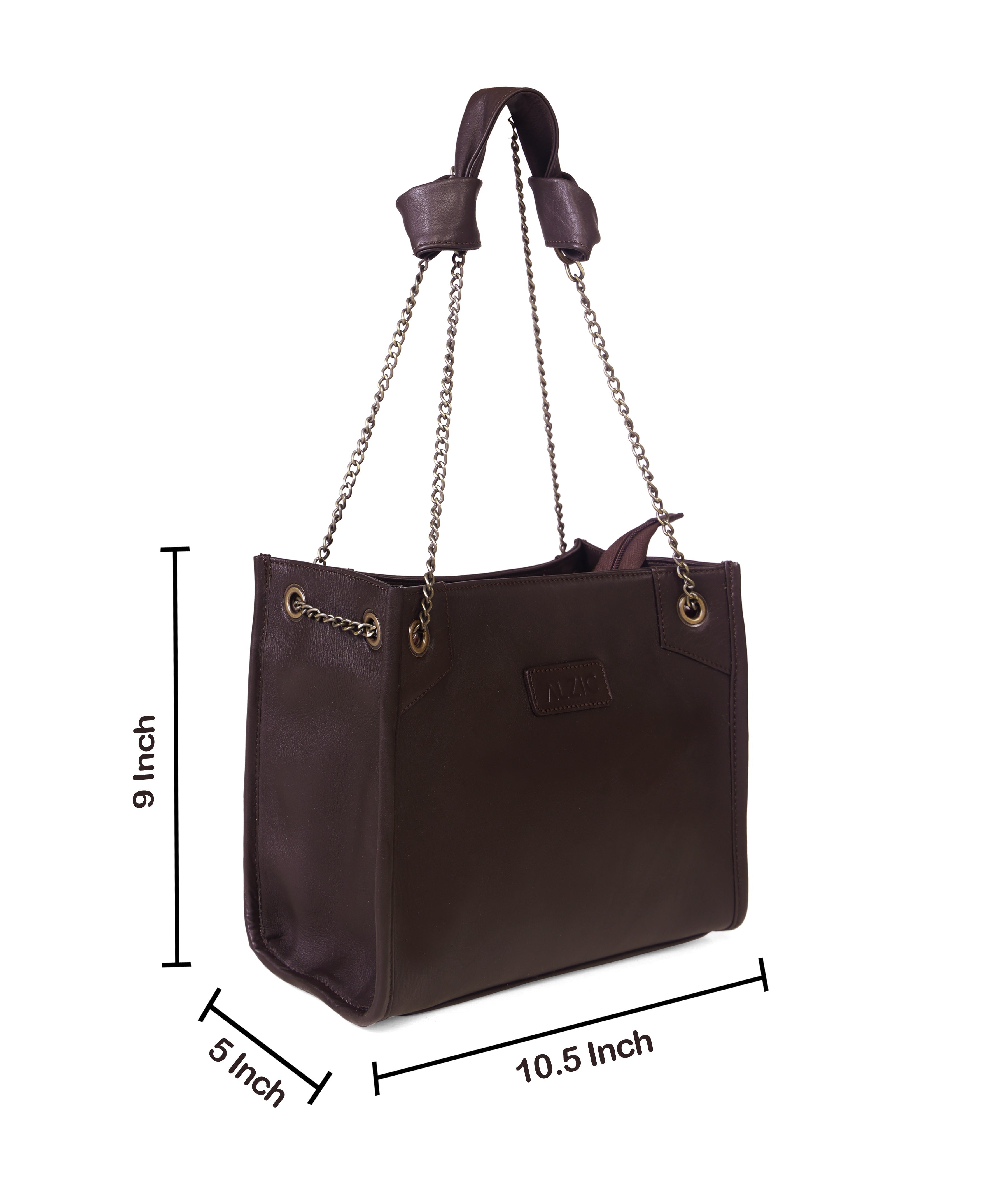 Stylish Leather Handbag with Chain Strap