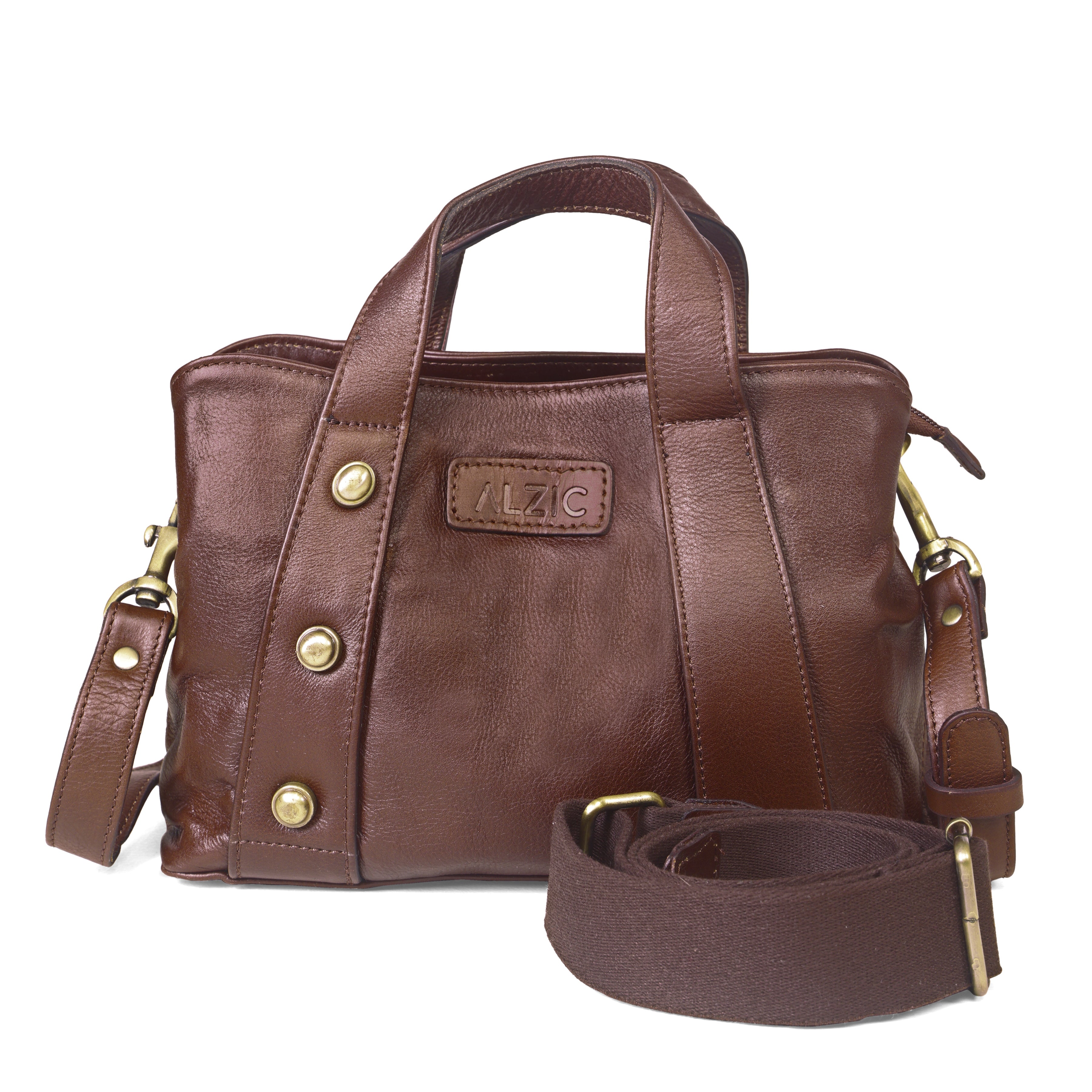 Stylish Brown Leather Crossbody Handbag for Women