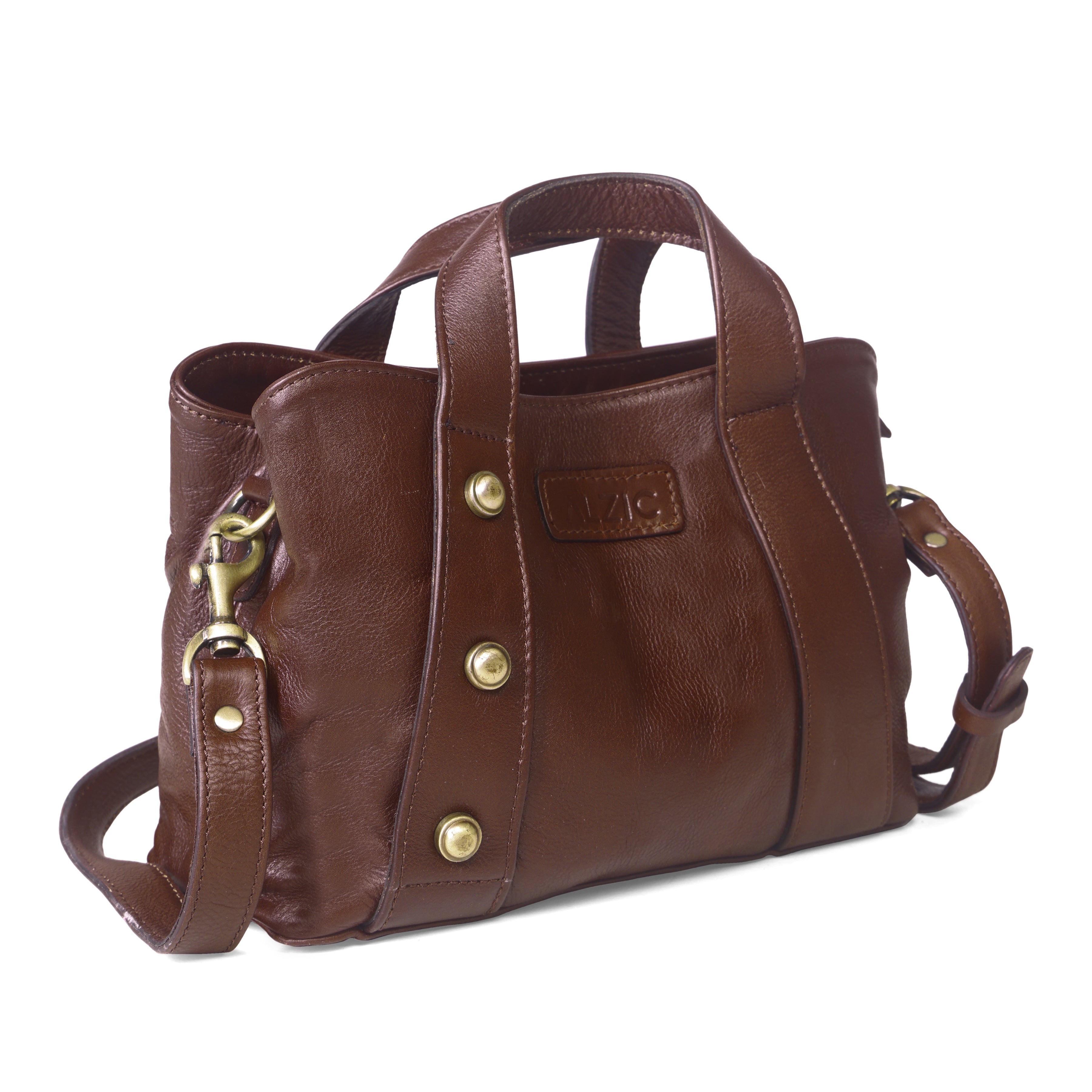 Stylish Brown Leather Crossbody Handbag for Women