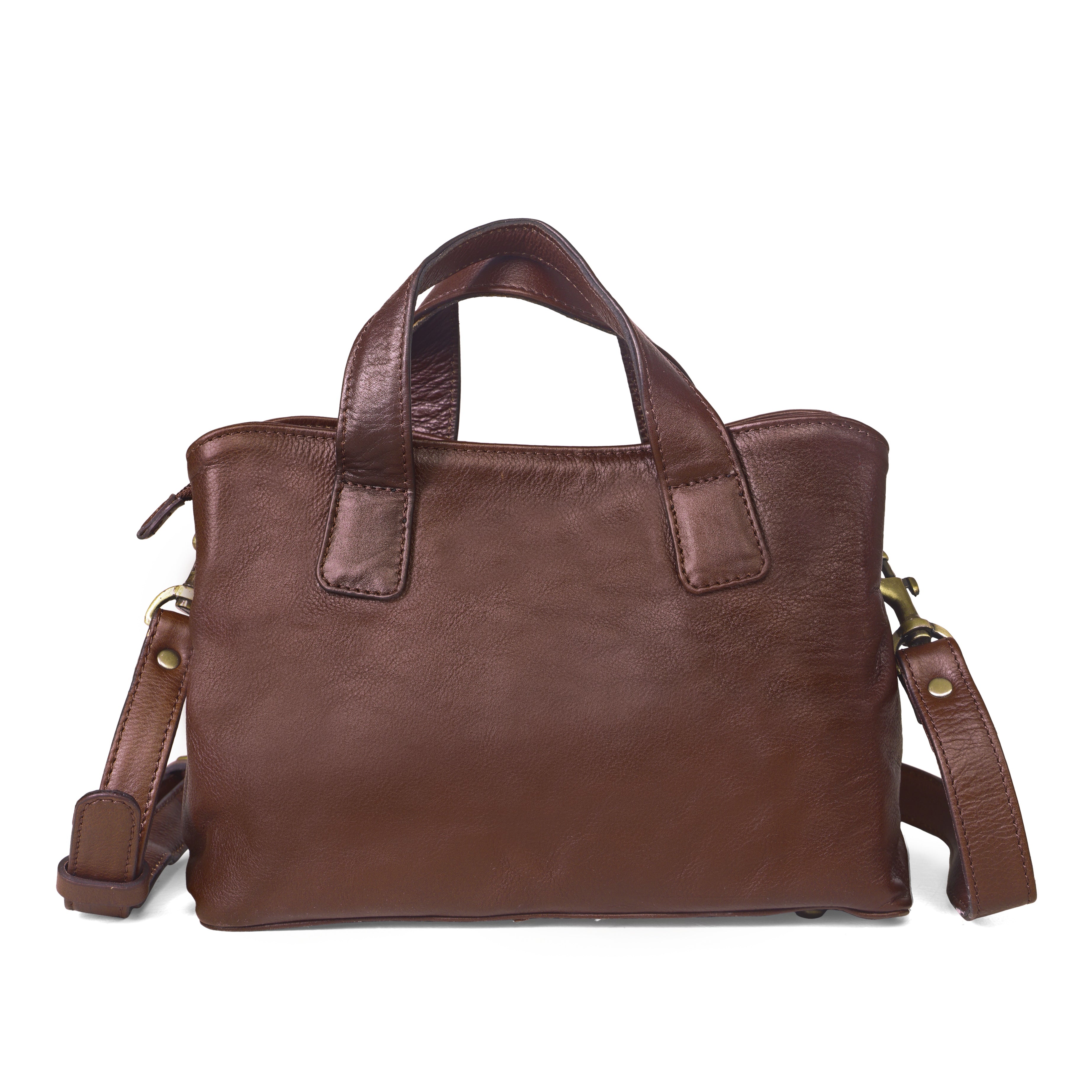Stylish Brown Leather Crossbody Handbag for Women