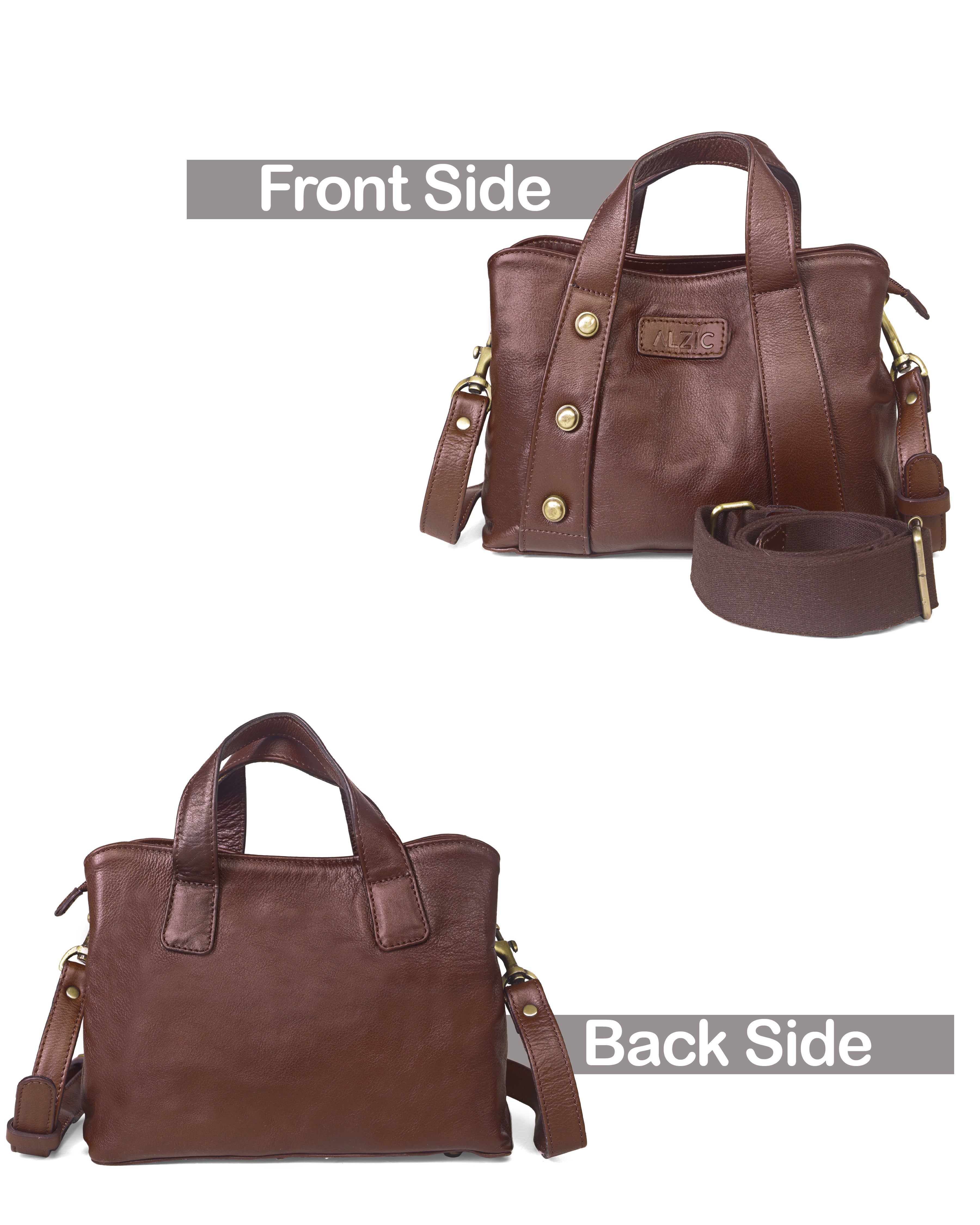 Stylish Brown Leather Crossbody Handbag for Women