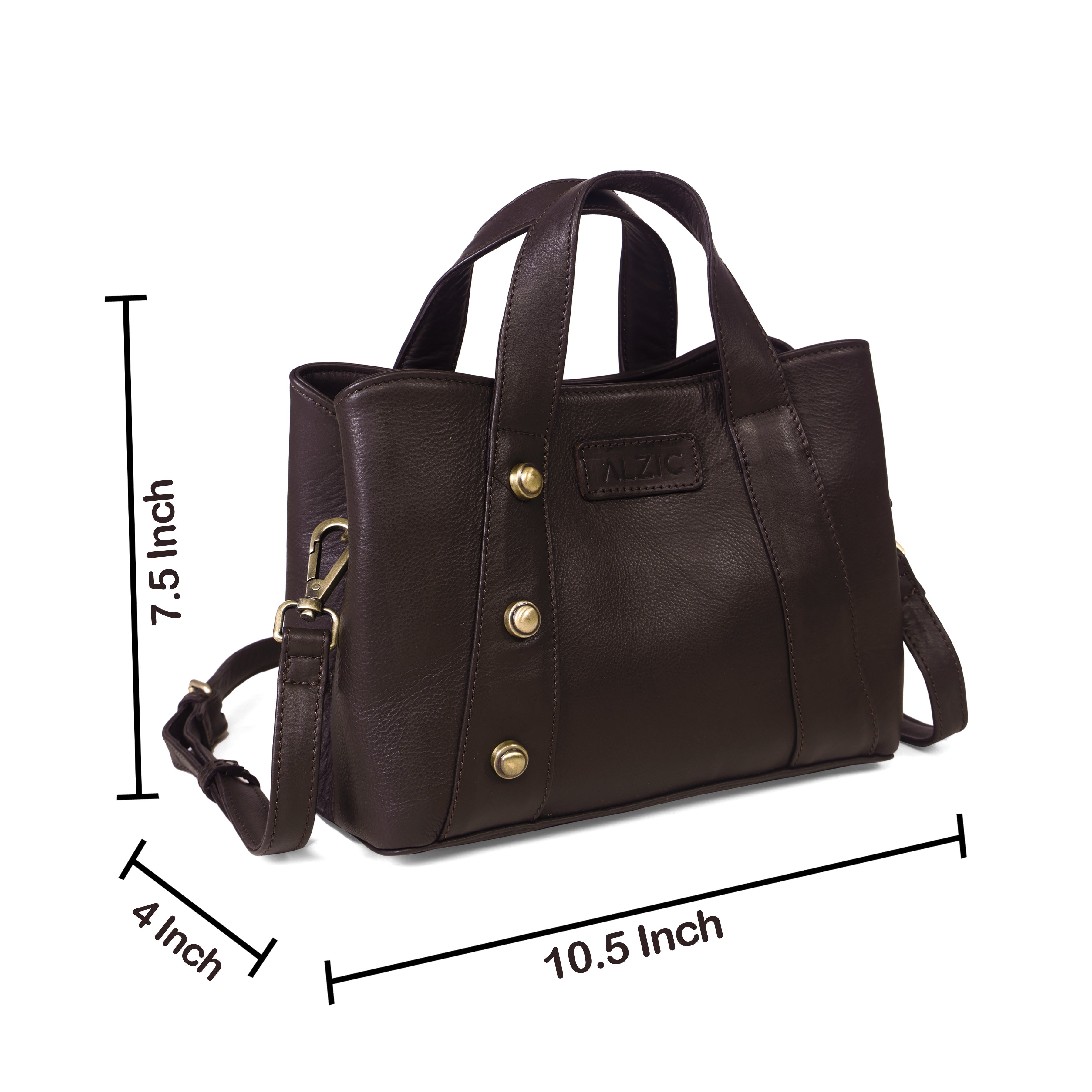 Stylish Brown Leather Crossbody Handbag for Women