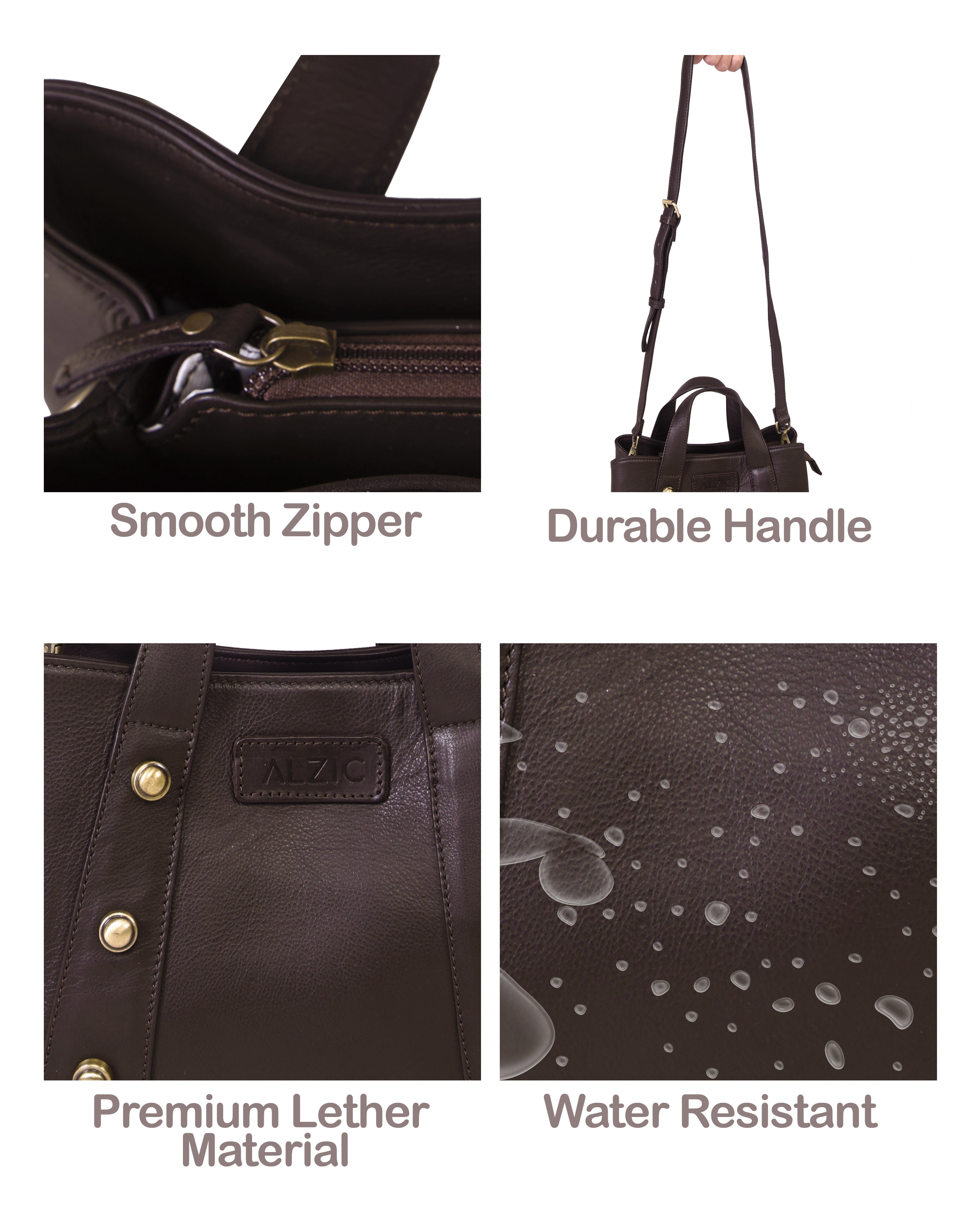 Stylish Brown Leather Crossbody Handbag for Women