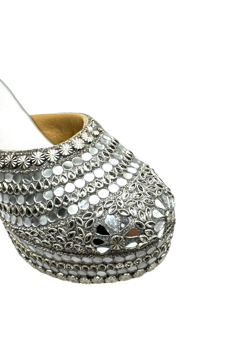 Royal Sparkle Embellished Wedges