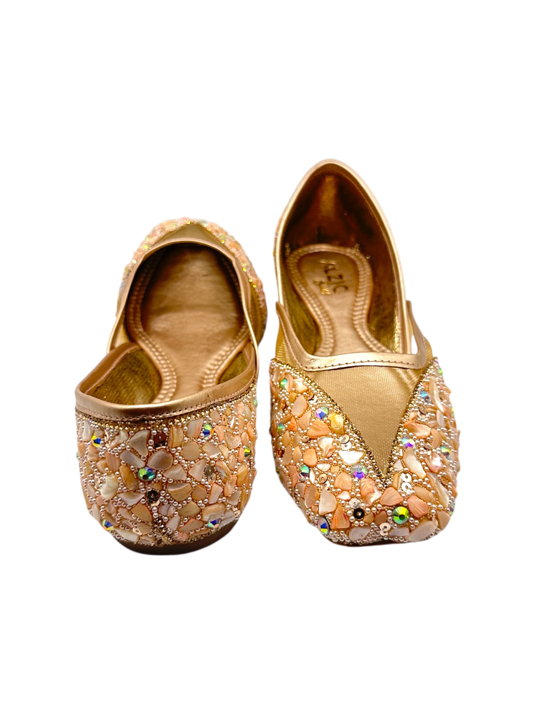 MojidiPearl Elegance Embellished Juttis