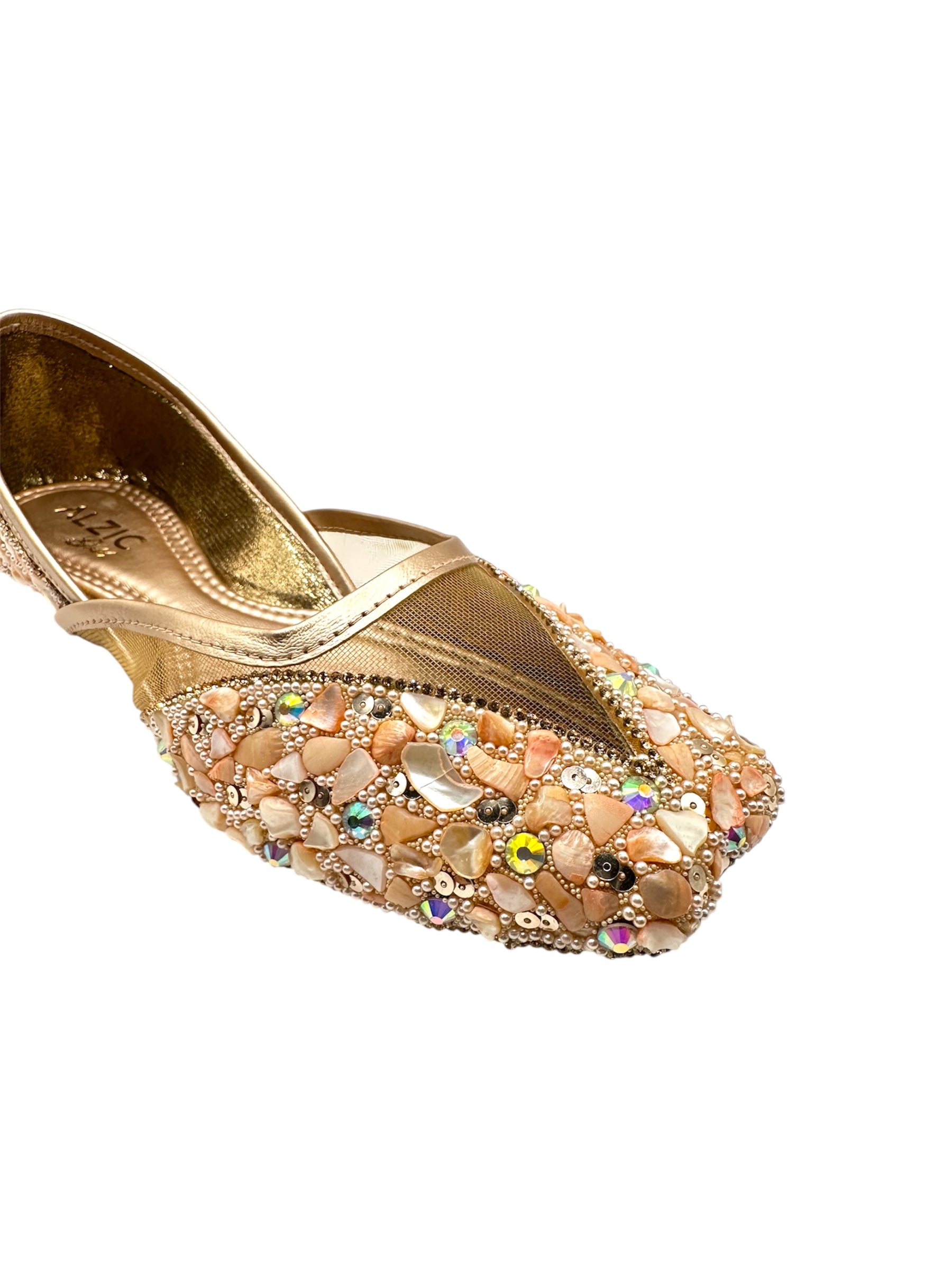 MojidiPearl Elegance Embellished Juttis
