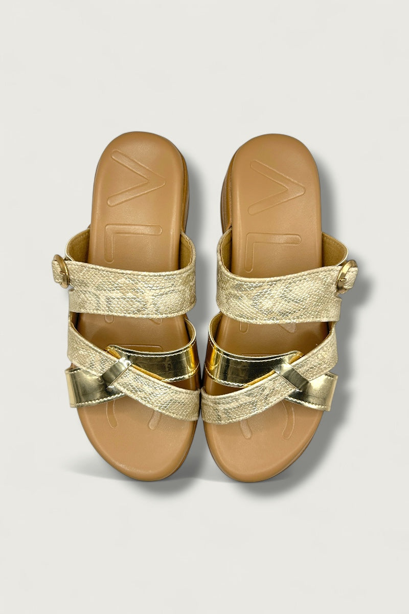 Gold Luxe Comfort Slides