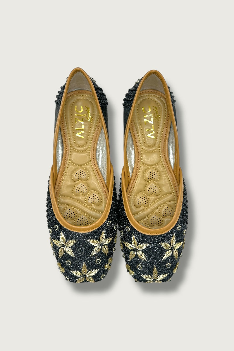 Royal Black Handcrafted Jutti