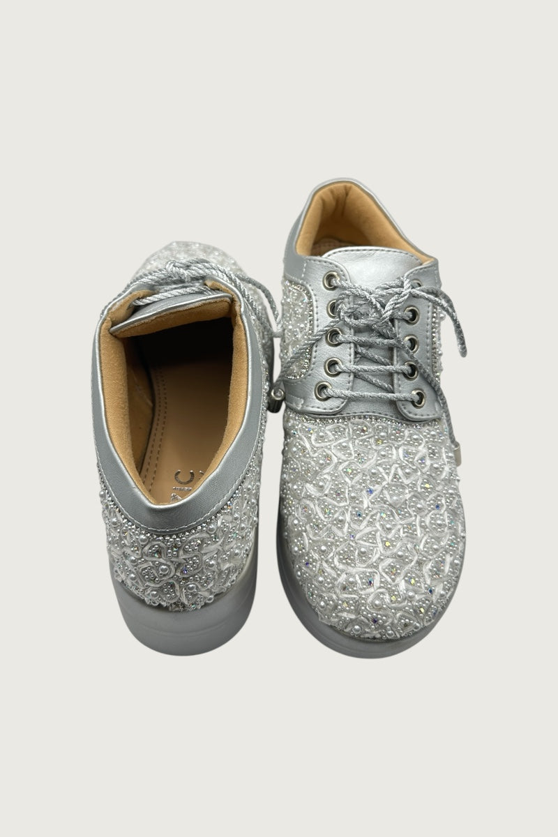 Royal Pearl Embellished Sneakers