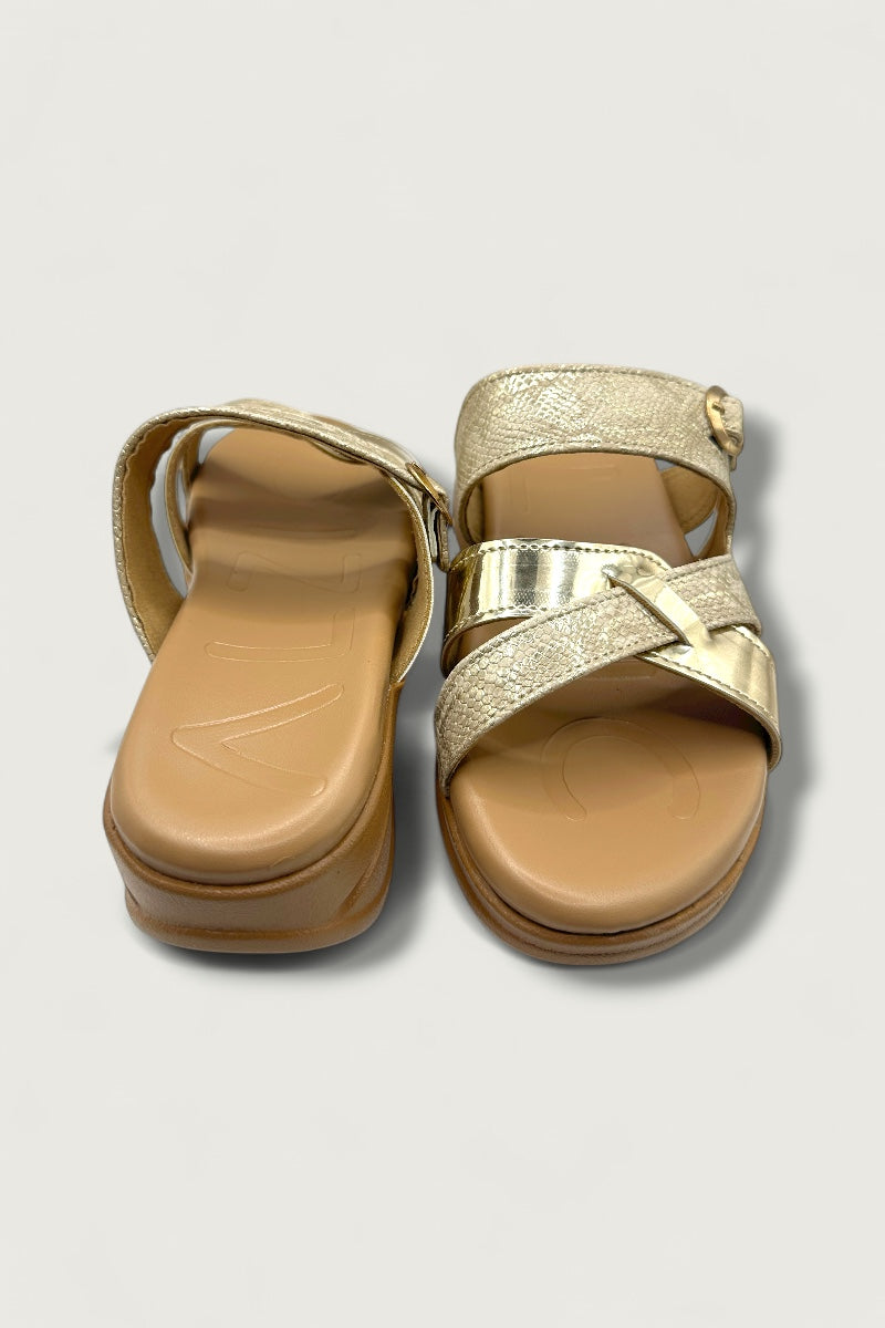 Gold Luxe Comfort Slides