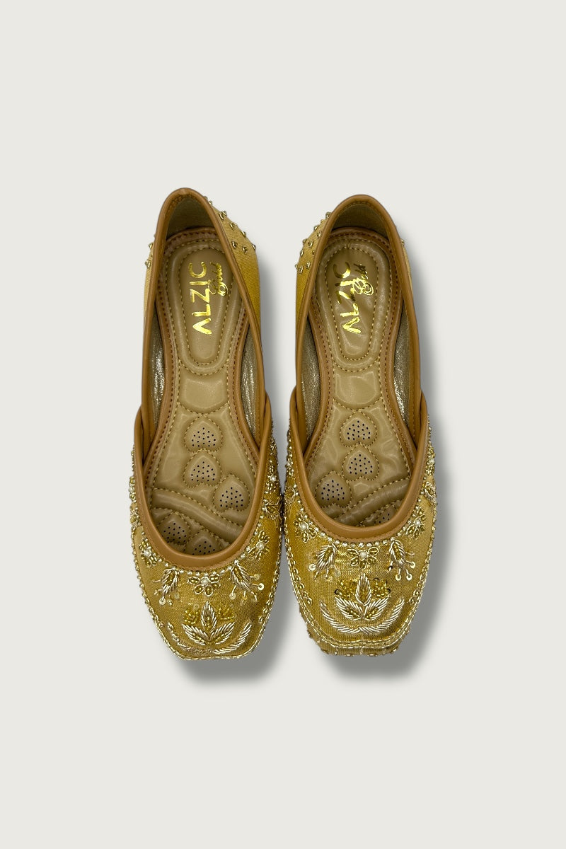 Golden Majesty Handcrafted Juttis