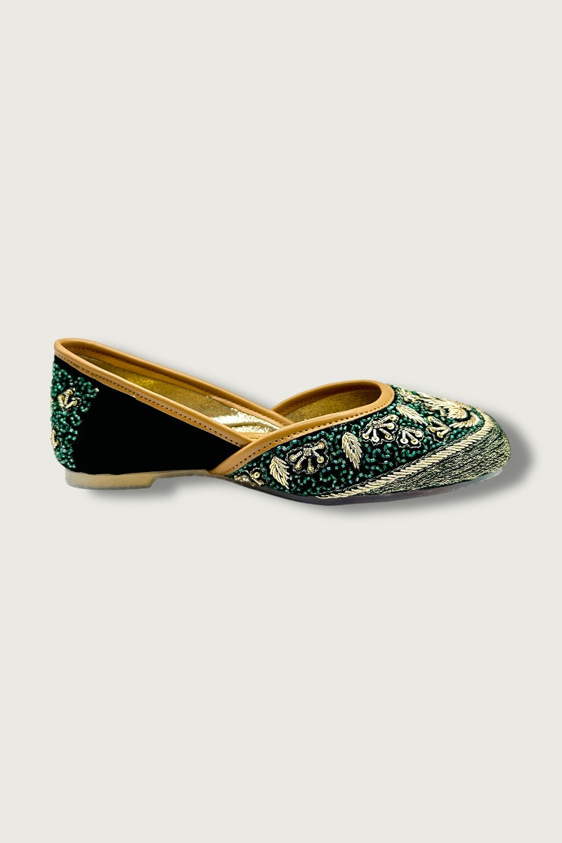 Zarina Emerald Royal Jutti