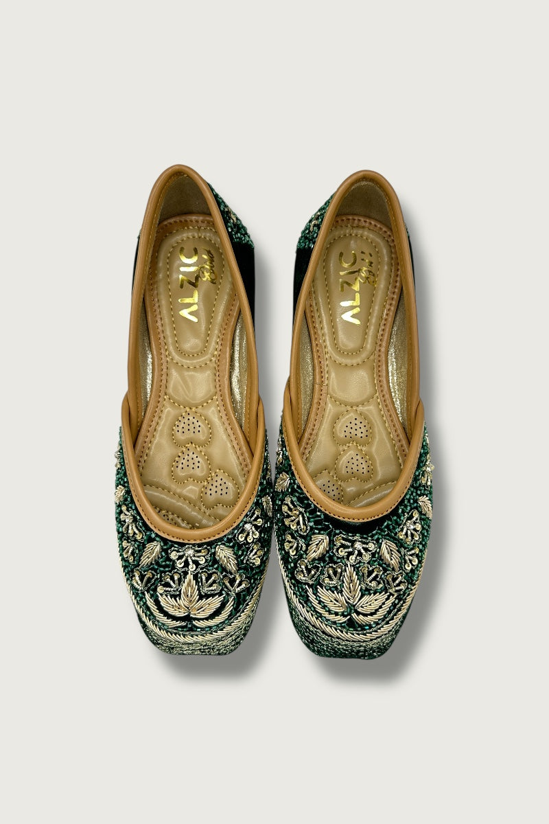 Zarina Emerald Royal Jutti