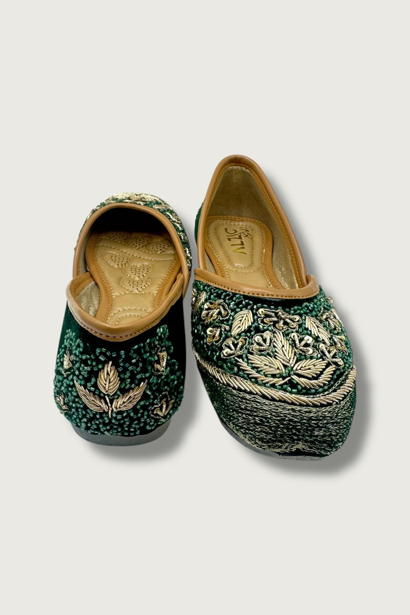 Zarina Emerald Royal Jutti