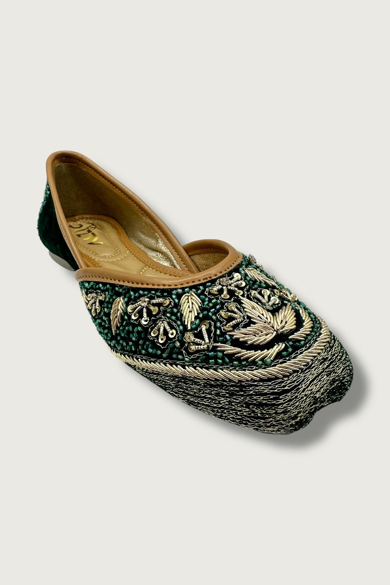 Zarina Emerald Royal Jutti