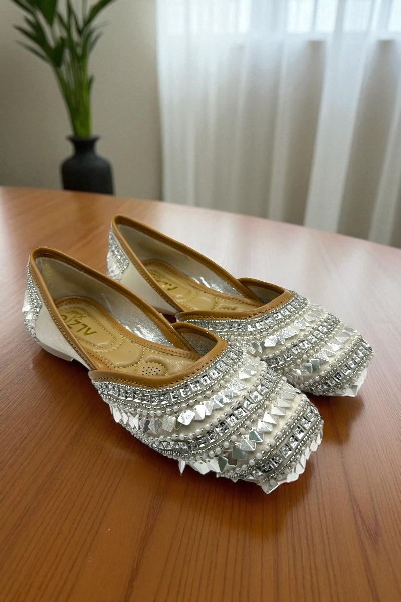 Crystal Off-White Radiance Jutti