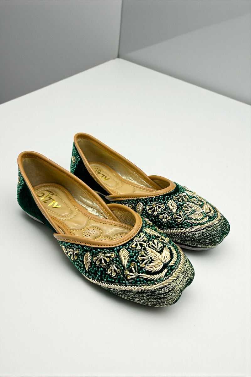 Zarina Emerald Royal Jutti
