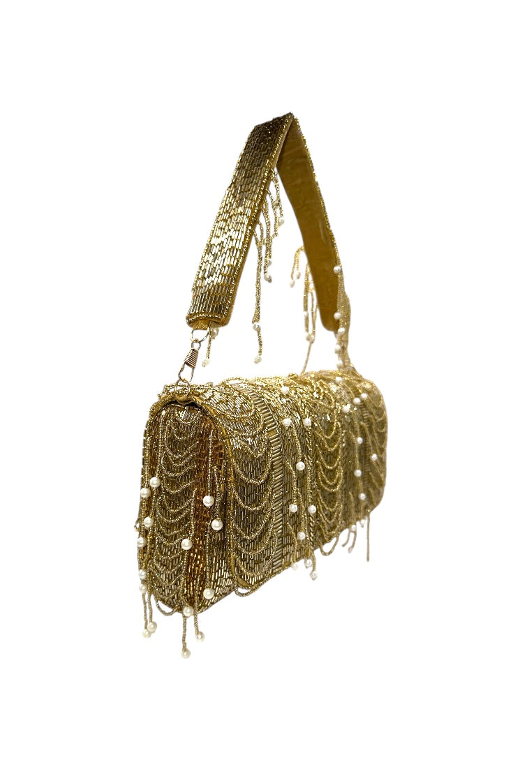 Golden Gleam Evening Clutch