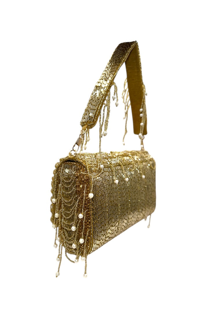 Golden Gleam Evening Clutch