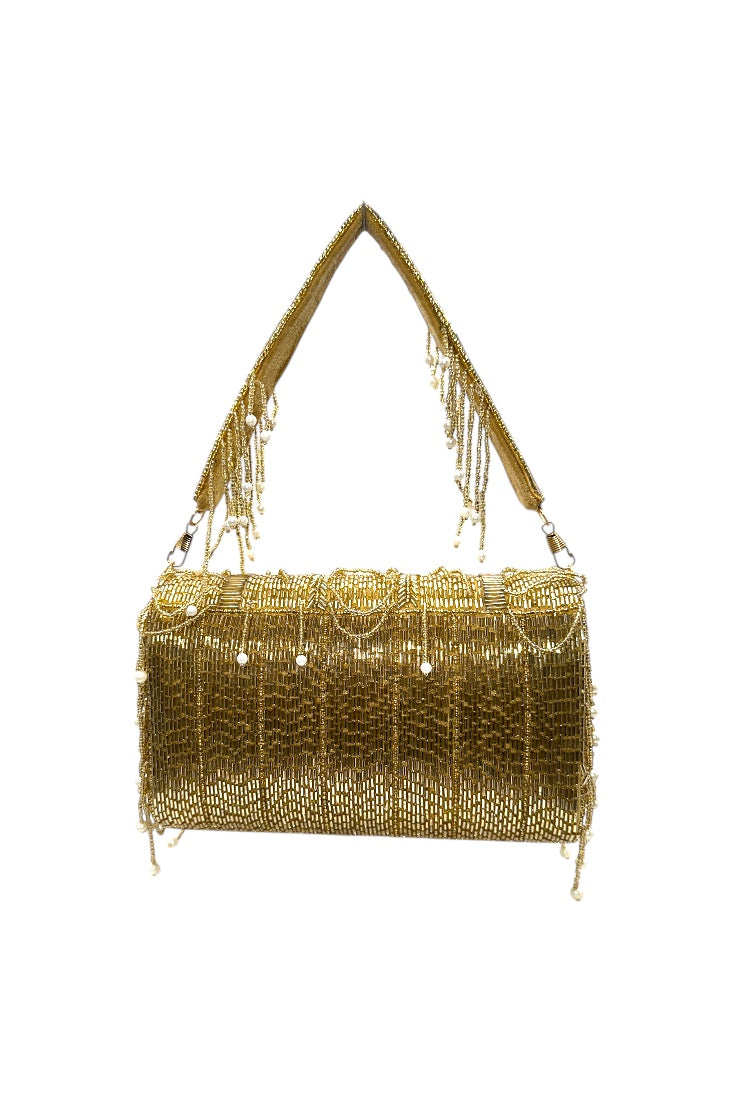 Golden Gleam Evening Clutch