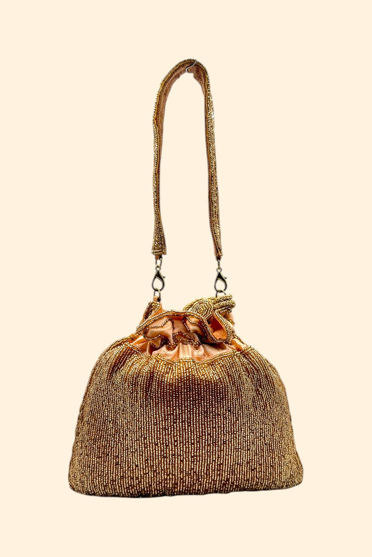 Peach Gold Sequin Dream Potli