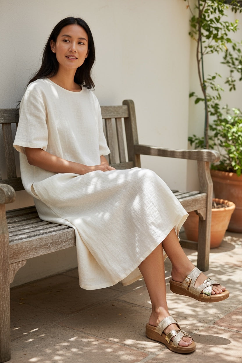 Gold Luxe Comfort Slides